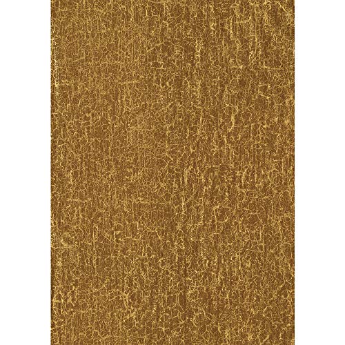 Décopatch Papier No. 475 Packung mit 20 Blätter (395 x 298 mm, ideal für Ihre Papmachés) gold, craquelé von Decopatch
