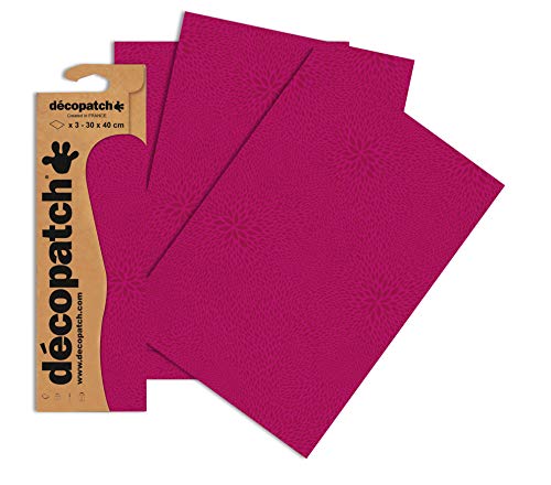 Decopatch Papier No. 653 (pink Farbsprenkel, 395 x 298 mm) 3er Pack von Décopatch