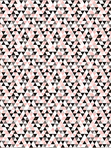 Décopatch Papier No. 699 Packung mit 20 Blätter (395 x 298 mm, ideal für Ihre Papmachés) schwarz rosa, dreieck von Decopatch