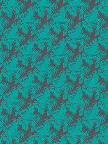 Décopatch Papier No. 755 Packung mit 20 Blätter (395 x 298 mm, ideal für Ihre Papmachés) blau grün, palmenmotive von Décopatch