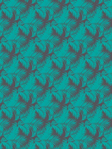 Décopatch Papier No. 755 Packung mit 20 Blätter (395 x 298 mm, ideal für Ihre Papmachés) blau grün, palmenmotive von Decopatch