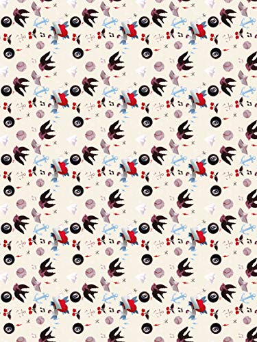 Décopatch Papier No. 763 Packung mit 20 Blätter (Pirattentauben, 395 x 298 mm, ideal für Ihre Papmachés) von décopatch