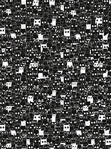 Décopatch Papier No. 772 Packung mit 20 Blätter (395 x 298 mm, ideal für Ihre Papmachés) schwarz weiß, katze von Decopatch