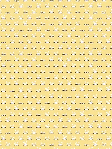 Décopatch Papier No. 781 Packung mit 20 Blätter (395 x 298 mm, ideal für Ihre Papmachés) gelb, kanninchen von Decopatch