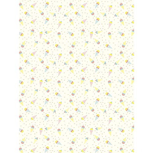 Décopatch Papier No. 784 Packung mit 20 Blätter (395 x 298 mm, ideal für Ihre Papmachés) gelb, eiscream von Decopatch