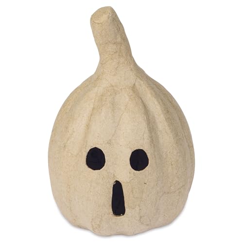 Décopatch SA229C - Runder Kürbis aus Pappmaché zum Dekorieren, 10x10x16cm, ideal für Hausdeko und Halloween, 1 Stück, Kartonbraun von Décopatch