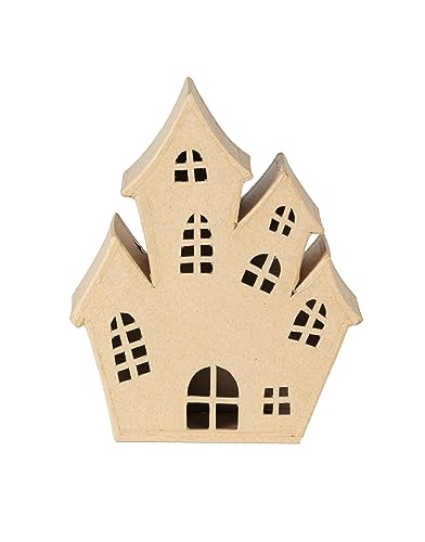 Décopatch SA232C - Geisterhaus aus Pappmachee, 8x16,5x19,5 cm, ideal für Halloween Deko, Kartonbraun, 1 Stück Décopatch SA232C - Geisterhaus aus Pappmachee, 8x16,5x19,5 cm, ideal für Halloween Deko, Kartonbraun, 1 Stück von décopatch