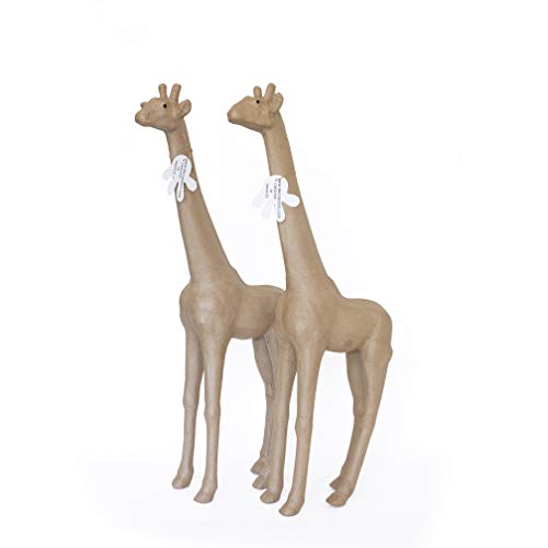 Décopatch SLA02AMZC - Set mit 2 Figuren aus Pappmaché, Girafen, 80cm, 1 Set von Decopatch