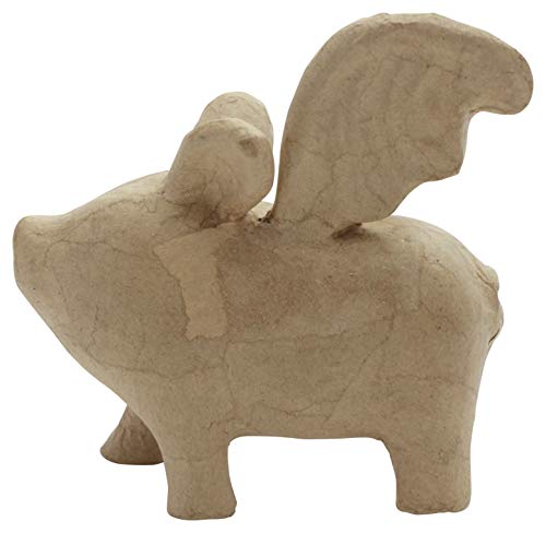 Décopatch Sa218C - Figur aus Pappmaché, fliegendes Schwein, 16x9,5x15cm, 1 Stück von Decopatch