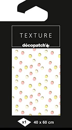 Décopatch TD846C - 1 Bogen 40x60cm Décopatch-Papier Motiv Texture, Pastell Bunt von Decopatch