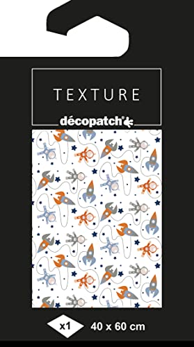 Décopatch TD864C - Packung mit 1 Blatt 40x60 cm, Nr. 864 Texture-Papier, Metallic-Effekt, praktisch und einfach zum Verwenden, ideal für Ihre Pappmachés und Bastelprojekte, 1 Pack von Decopatch