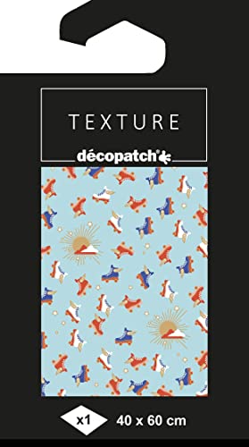 Décopatch TD866C - Packung mit 1 Blatt 40x60 cm, Nr. 866 Texture-Papier, Metallic-Effekt, praktisch und einfach zum Verwenden, ideal für Ihre Pappmachés und Bastelprojekte, 1 Pack von Décopatch