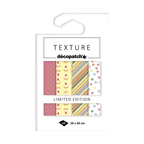 Décopatch TD872C - Packung mit 1 Blatt 40x60 cm, Nr. 872 Texture-Papier, Metallic-Effekt, praktisch und einfach zum Verwenden, ideal für Ihre Pappmachés und Bastelprojekte, 1 Pack von décopatch