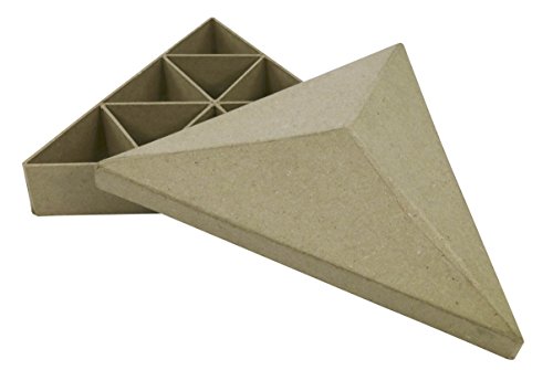 Décopatch BT020O - Schachtel aus Pappmaché, mit Fächern, Dreieck, 1 Stück von Decopatch