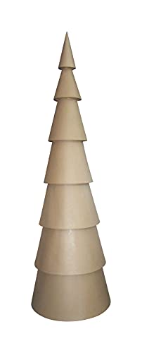Décopatch XLA40C - Tannenbaum aus Pappmaché, 195cm, für Weihnachtsdeko, einfach zum Verzieren, Kartonbraun, 1 Stück von Decopatch