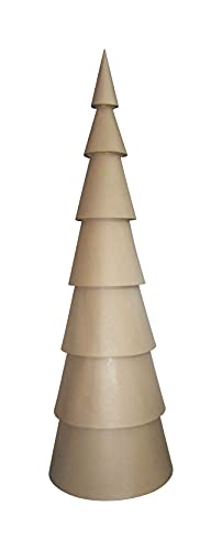 Decopatch Décopatch XLA40C - Tannenbaum aus Pappmaché, 195cm, für Weihnachtsdeko, einfach zum Verzieren, Kartonbraun, 1 Stück von Decopatch