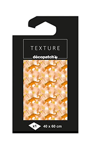 décopatch TD819C - 1 Bogen 40x60cm décopatch-Papier Motiv Texture, Panther Gold von Decopatch