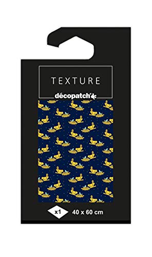 décopatch TD824C - 1 Bogen 40x60cm décopatch-Papier Motiv Texture, Vögel Gold von Décopatch