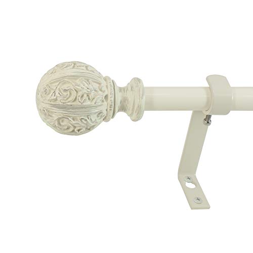 Decopolitan Leaf Ball Gardinenstangen-Set, Ivory, Elfenbeinfarben im Used-Look, 48-86" Decopolitan Leaf Ball Gardinenstangen-Set, Ivory, Elfenbeinfarben im Used-Look, 48-86" von Decopolitan