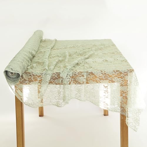 Vintage-Spitzenstoff, Meterware, 8 Farben, 1,5 m breit, für Hochzeiten, Veranstaltungen, Heimtextilien, Dekoration, Salbeigrün Vintage-Spitzenstoff, Meterware, 8 Farben, 1,5 m breit, für Hochzeiten, Veranstaltungen, Heimtextilien, Dekoration, Salbeigrün von Decor Essentials