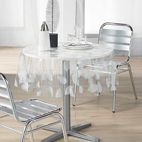 Douceur d'Intérieur CDaffaires Tischdecke, Kristall, rund, 140 cm, PVC, Bedruckt, 14/100, Blatt, Weiß, Polyvinylchlorid, (0) Douceur d'Intérieur CDaffaires Tischdecke, Kristall, rund, 140 cm, PVC, Bedruckt, 14/100, Blatt, Weiß, Polyvinylchlorid, (0) von Douceur d'Intérieur