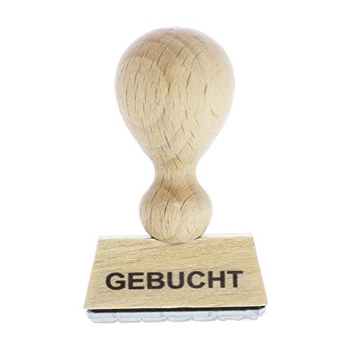 Holzstempel GEBUCHT (40x10 mm - 1 Zeile) von Decor