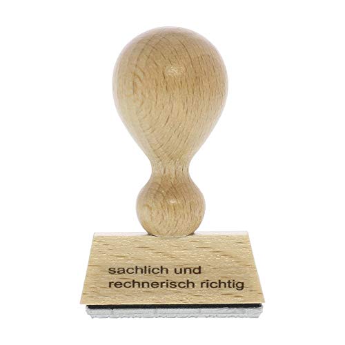 Holzstempel sachlich und rechnerisch richtig (60x10 mm - 1 Zeile) von Decor