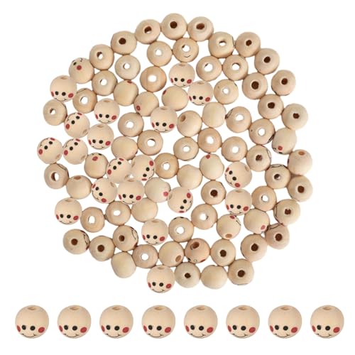 100 Holzperlen mit Gesicht10mm,Holzperlen Rund,Naturholzperlen für DIY Bastelarbeiten Dekorationen,Holzkugeln für Schmuck Armband Halskette,Auffädelbare Holzperlen mit Löchern,Holzköpfe mit Gesicht 100 Holzperlen mit Gesicht10mm,Holzperlen Rund,Naturholzperlen für DIY Bastelarbeiten Dekorationen,Holzkugeln für Schmuck Armband Halskette,Auffädelbare Holzperlen mit Löchern,Holzköpfe mit Gesicht von DecorDwell