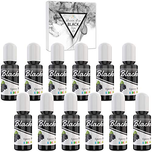 Schwarz Epoxidharz UV Harz Farben - 120ml Schwarz Flüssiger Epoxidharz Farbe Pigment für Resin Kunst, Schmuckherstellung - Konzentrierter UV Harz Farbstoff für Harzfarben, Becher, Farben, DIY Basteln Schwarz Epoxidharz UV Harz Farben - 120ml Schwarz Flüssiger Epoxidharz Farbe Pigment für Resin Kunst, Schmuckherstellung - Konzentrierter UV Harz Farbstoff für Harzfarben, Becher, Farben, DIY Basteln von DecorRom