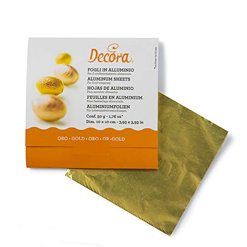 Blätter aus aluminium für Pralinen 150 Stück Decora gold Blätter aus aluminium für Pralinen 150 Stück Decora gold von Decora