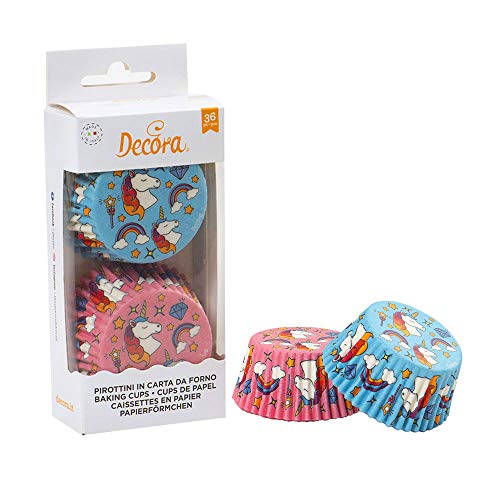 DECORA 0339855 36 Einhorn blau und rosa Backförmchen 50 x 32 mm, Carta da Forno DECORA 0339855 36 Einhorn blau und rosa Backförmchen 50 x 32 mm, Carta da Forno von Decora