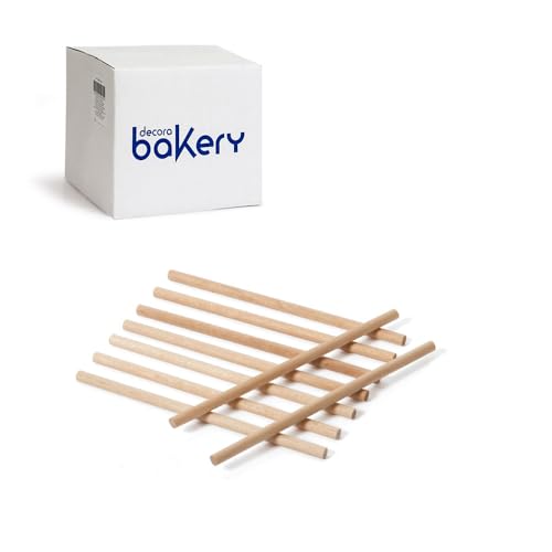 Decora, 9280116 Packung mit 1000 Birkenholz, lebensmittelecht, für Eis, Kekse, Lutscher oder Süßigkeiten auf Stäbchen, Maße: 6 x Höhe 160 mm, Holz von Decora