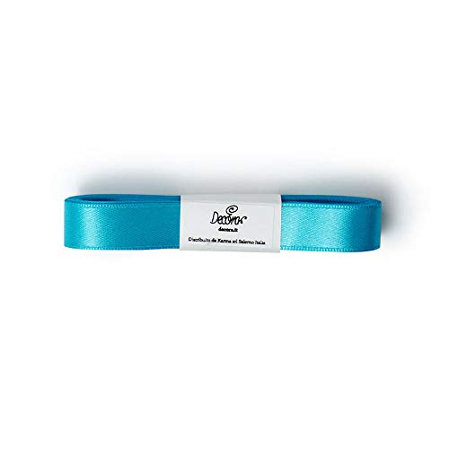 DECORA, Azurblau Doppeltes Satinband, 15 mm x 5 m, Tessuto DECORA, Azurblau Doppeltes Satinband, 15 mm x 5 m, Tessuto von Decora