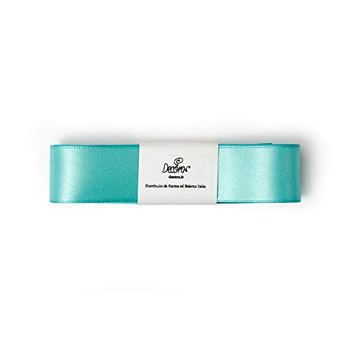 DECORA, Blaugrün Doppeltes Satinband, 25 mm x 3 m, Tessuto DECORA, Blaugrün Doppeltes Satinband, 25 mm x 3 m, Tessuto von Decora