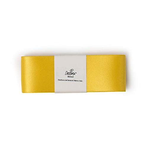 DECORA, Gelb Doppeltes Satinband, 40 mm x 3 m, Tessuto DECORA, Gelb Doppeltes Satinband, 40 mm x 3 m, Tessuto von Decora