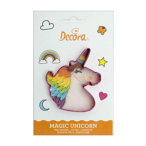 DECORA 0255078 AUSSTECHER AUS Kunststoff Einhorn, Rosa von Decora