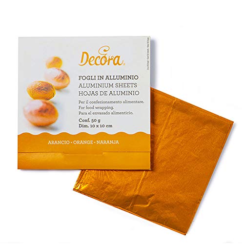 DECORA 0796208 PRALINENFOLIE ORANGE 50G 10 X 10 cm 150ST von Decora