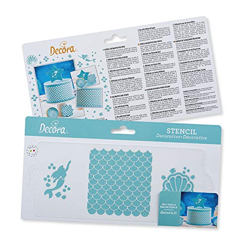 Decora 9270915 Schablone Sirene 10 X 25 cm, Plastic, durchsichtig Decora 9270915 Schablone Sirene 10 X 25 cm, Plastic, durchsichtig von Decora