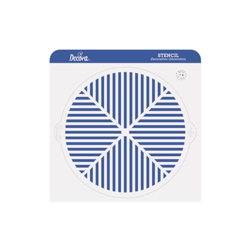 Decora 9270956 Dekorative Schablone Optical, Durchmesser 25 cm, aus lebensmittelechtem Kunststoff, für Zeichnungen auf Kuchen, Süßigkeiten und Keksen, hergestellt in Italien Decora 9270956 Dekorative Schablone Optical, Durchmesser 25 cm, aus lebensmittelechtem Kunststoff, für Zeichnungen auf Kuchen, Süßigkeiten und Keksen, hergestellt in Italien von Decora