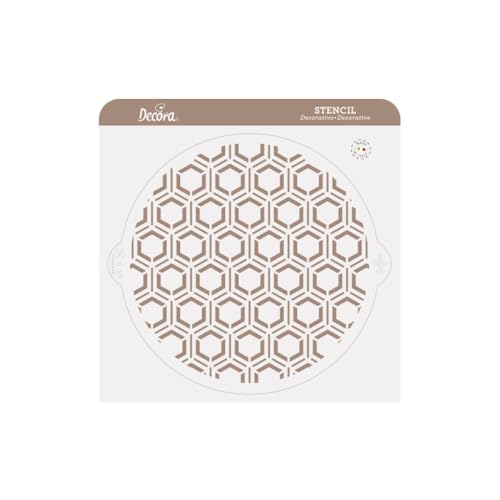 Decora 9270957 Deko-Schablone Alveare, Durchmesser 25 cm, aus lebensmittelechtem Kunststoff, für Zeichnungen auf Kuchen, Süßigkeiten und Keksen, hergestellt in Italien Decora 9270957 Deko-Schablone Alveare, Durchmesser 25 cm, aus lebensmittelechtem Kunststoff, für Zeichnungen auf Kuchen, Süßigkeiten und Keksen, hergestellt in Italien von Decora
