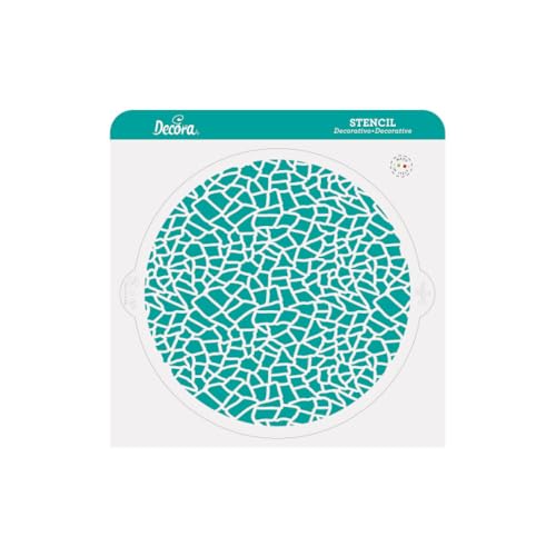Decora 9270959 Dekorative Schablone Texture, Durchmesser 25 cm, aus lebensmittelechtem Kunststoff, für Zeichnungen auf Kuchen, Süßigkeiten und Keksen, hergestellt in Italien Decora 9270959 Dekorative Schablone Texture, Durchmesser 25 cm, aus lebensmittelechtem Kunststoff, für Zeichnungen auf Kuchen, Süßigkeiten und Keksen, hergestellt in Italien von Decora
