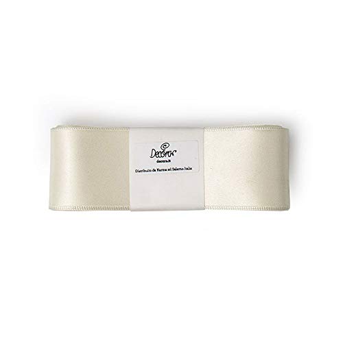 DECORA Doppeltes Satinband, 40 mm x 3 m, cremefarben, Tessuto, cremeweiß DECORA Doppeltes Satinband, 40 mm x 3 m, cremefarben, Tessuto, cremeweiß von Decora
