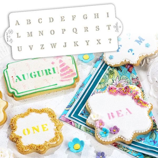 Lebensmittelschablone, Buchstaben, 10cm x 25cm Lebensmittelschablone, Buchstaben, 10cm x 25cm von Decora