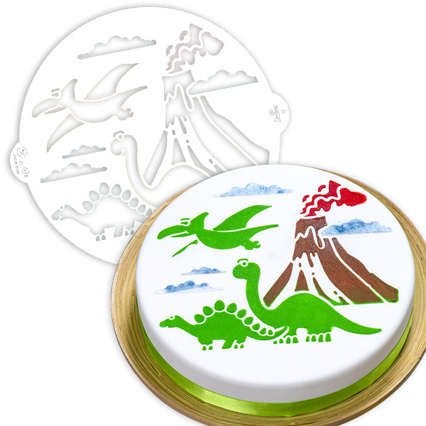 Tortenschablone "Dinosaurier", Ø 25cm Tortenschablone "Dinosaurier", Ø 25cm von Decora
