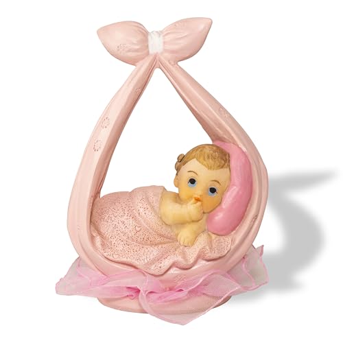 Decoraparty Dekoration Figur Rosa Gastgeschenk für Mädchen - Cake Topper aus Harz für Taufe, 1. Geburtstag, Gastgeschenk, Babyparty, Höhe 11 cm Decoraparty Dekoration Figur Rosa Gastgeschenk für Mädchen - Cake Topper aus Harz für Taufe, 1. Geburtstag, Gastgeschenk, Babyparty, Höhe 11 cm von Decoraparty