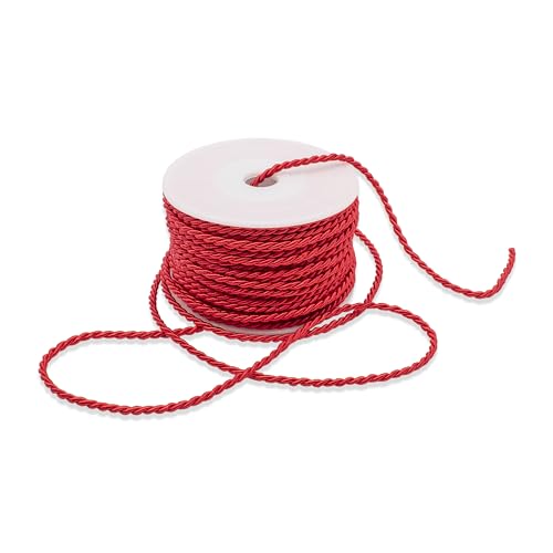 Decoraparty Rote Kordel, 3 mm, aus Polyester, Baumwolle, 3 mm x 25 m von Decoraparty