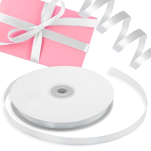 Decoraparty Weißes Band, 10 mm, Rolle aus elegantem Doppelsatinband für Gastgeschenke, Hochzeit, Kommunion, Konfirmation, Verpackung, Geschenke, DIY – Länge 50 m Decoraparty Weißes Band, 10 mm, Rolle aus elegantem Doppelsatinband für Gastgeschenke, Hochzeit, Kommunion, Konfirmation, Verpackung, Geschenke, DIY – Länge 50 m von Decoraparty
