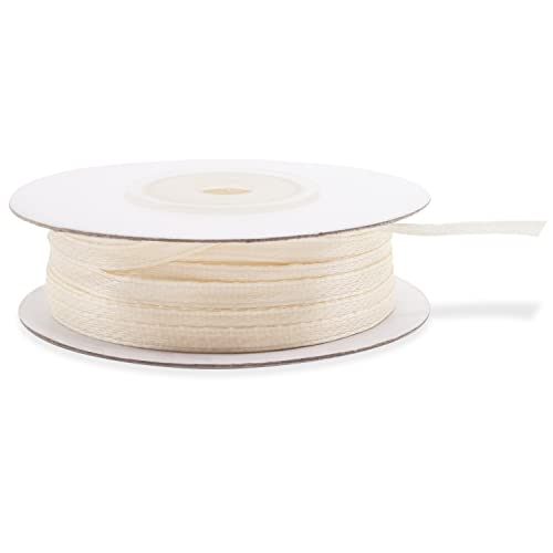 Doppeltes Satinband, cremefarben, 3 mm, Rolle, für Gastgeschenke, Hochzeit, Taufe, Kommunion, Firmung, Zeremonie, 50 m Doppeltes Satinband, cremefarben, 3 mm, Rolle, für Gastgeschenke, Hochzeit, Taufe, Kommunion, Firmung, Zeremonie, 50 m von Decoraparty