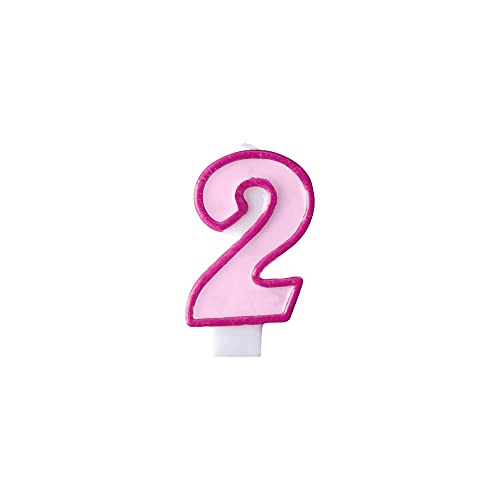 Kerze Zahl 2 Rose für Kuchen, 7 cm Wachskerze für Jungen, Mädchen, Geburtstag, süß, Jahrestag, Party, Geburt, Gender Reveal, Kerze Zahl 2 Rose für Kuchen, 7 cm Wachskerze für Jungen, Mädchen, Geburtstag, süß, Jahrestag, Party, Geburt, Gender Reveal, von Decoraparty