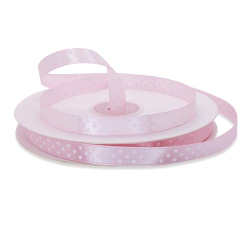 Rosa Doppeltes Satinband mit Punkten, Rolle für Geschenkverpackung, Gastgeschenk, Party, Taufe, Geburtstag, Zeremonie, Höhe 10 mm, Länge L 50 m Rosa Doppeltes Satinband mit Punkten, Rolle für Geschenkverpackung, Gastgeschenk, Party, Taufe, Geburtstag, Zeremonie, Höhe 10 mm, Länge L 50 m von Decoraparty